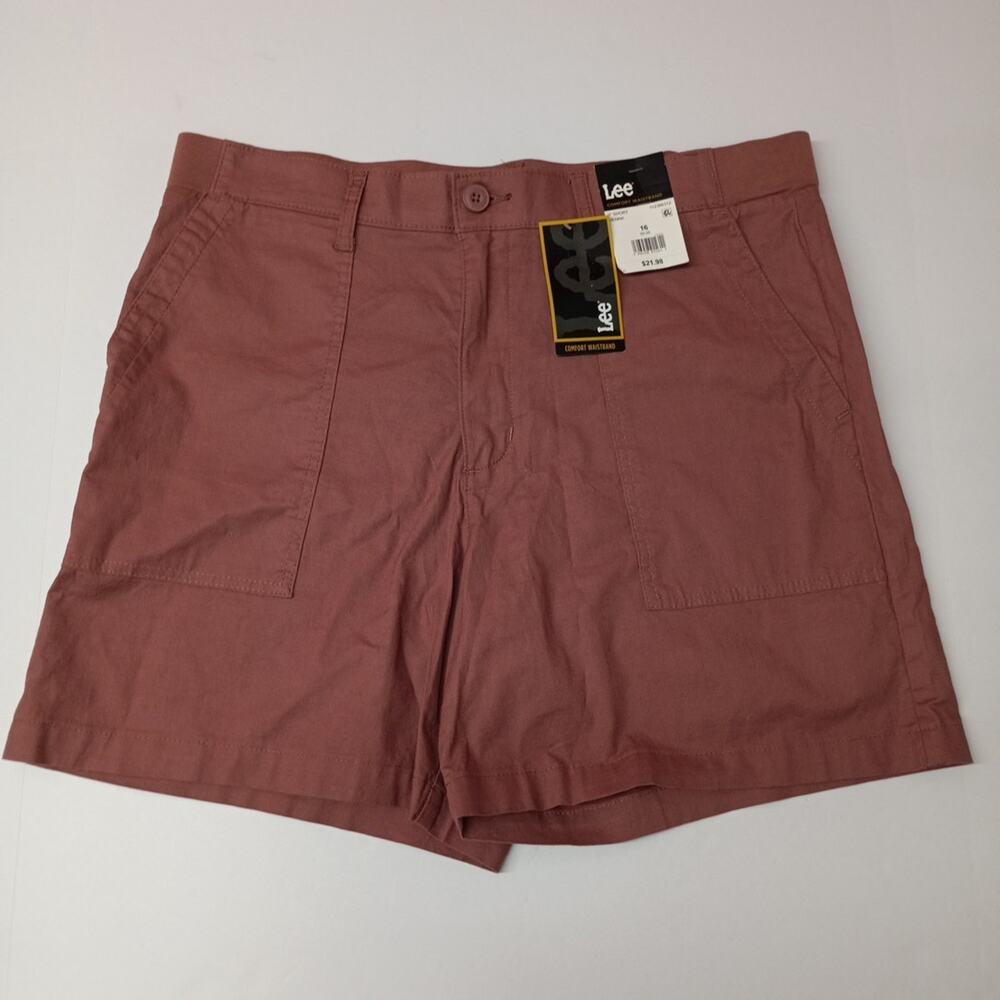 Lee Bermuda Shorts Womens‎ Size 16 Henna 6" Ins Comfort Waist